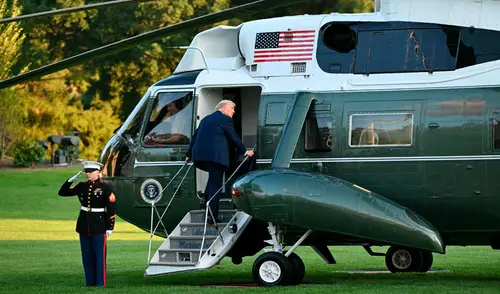 Donald Trump iba a bordo del helicóptero mientras ocurrió el incidente. Donald Trump iba a bordo del helicóptero mientras ocurrió el incidente. Foto: AFP