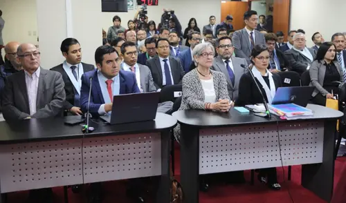 Susana Villarán asistió a la primera audiencia del juicio oral. Foto: Poder Judicial Susana Villarán
