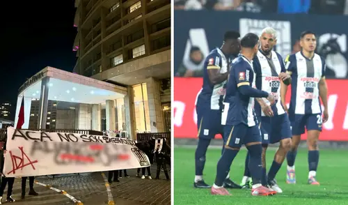 Hinchas de la U. de Chile recibieron a los jugadores de Alianza Lima con pancartas ofensivas. Foto: composición de LR/Carlos Felix