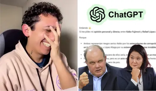 Tiktoker le pregunta a ChatGPT si votaría por López Aliaga o Keiko Fujimori en una segunda vuelta electoral Tiktoker le pregunta a ChatGPT si votaría por López Aliaga o Keiko Fujimori