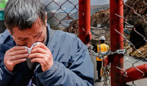 Pobladores de Morococha piden justicia y que sus derechos básicos sean respetados en un reasentamiento digno y seguro. Foto: Sebastián Blanco/composición LR minera CHINALCO