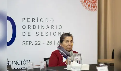 Georgina Gamboa, víctima de violencia sexual en el conflicto armado interno Georgina Gamboa, víctima de violencia sexual en el conflicto armado interno. Crédito Corte IDH