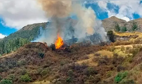 Más del 95% de los incendios forestales son ocasionados por actividades humanas, dice funcionario del Indeci. Foto: Difusión