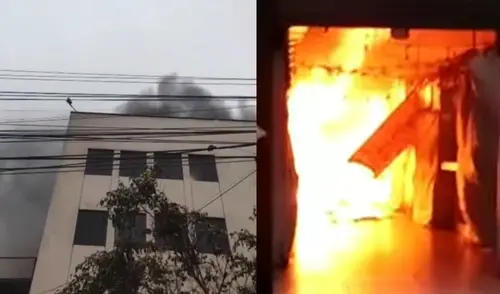 Voraz incendio en Cercado de Lima
