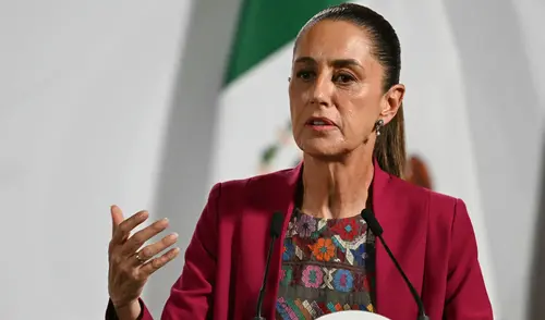 Claudia Sheinbaum negó que haya tensiones entre México y China. Foto: AFP
