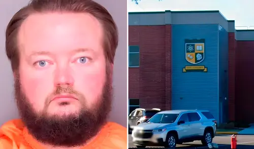 Profesor de EE.UU fue arrestado por rociar aerosol con olor a excremento dentro de escuela. Profesor de EE.UU fue arrestado por rociar aerosol con olor a excremento dentro de escuela.