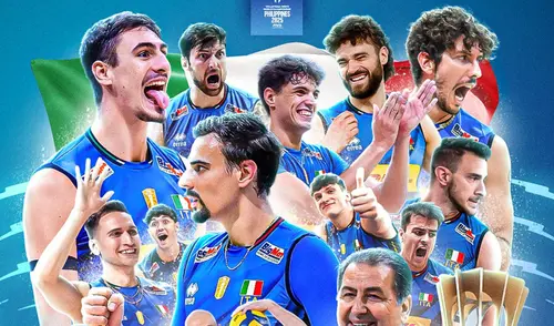 Italia suma su sexta medalla mundial. Foto: X/Volleyball World Italia es campeón del Mundial de Vóley Masculino 2025