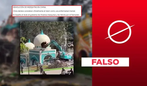 Video muestra destrucción de parque de atracciones, no de mezquita. Foto: composición LR/captura de pantalla Parque de atracciones en Indonesia