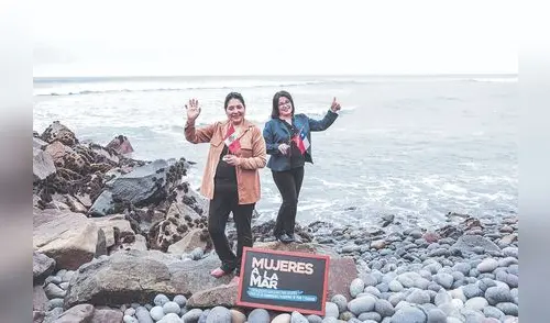 Mujeres algueras. Jenny Pizarro es lideresa de pesca artesanal de Ica y Sara Garrido de Chile.