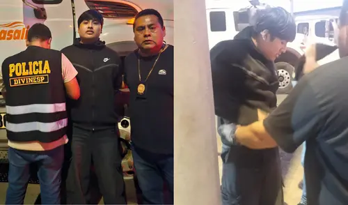 Detienen a "Pequeño J" en Pucusana durante bloqueo de vías. Foto: composición LR Detienen a "Pequeño J" en Pucusana durante bloqueo de vías. Foto: composición LR