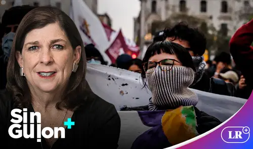 La periodista criticó que el Gobierno menosprecie a los jóvenes que salen a marchar en su contra. Foto: composición de Jazmín Ceras / Sebastián Blanco LR Rosa María Palacios Dina Boluarte Generación Z