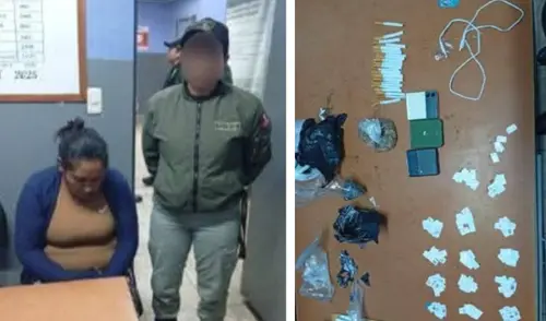 Detenida visitaba a su pareja que se encuentra recluido en el penal por estar involucrado en los enfrentamientos mineros. Foto: Composición LR / PNP Detenida visitaba a su pareja que se encuentra recluido en el penal por estar involucrado en los enfrentamientos mineros. Foto: Composición LR / PNP