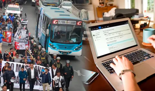 El MTPE exhortó a que se priorice el teletrabajo durante la jornada del paro de transportistas. Foto: Composición LR El MTPE exhortó a que se priorice el teletrabajo durante la jornada del paro de transportistas. Foto: Composición LR