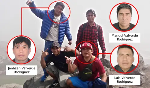 Janhzen Valverde, papá de “Pequeño J”, con su hermano Miguel Valverde, “Chuman”, acusado de homicidio, según la policía. Estuvo en Argentina.
