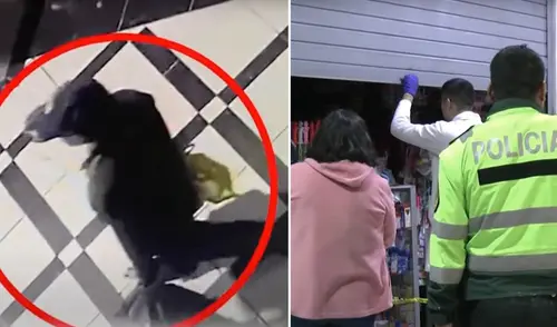 Cámaras registraron a hombre saliendo con bolsas en ambos brazos.