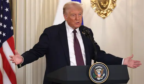 Tras presentar su 'plan de paz', Donald Trump dio a Hamás un últimatum de 3 o 4 días para aceptarlo. Tras presentar su 'plan de paz', Donald Trump dio a Hamás un últimatum de 3 o 4 días para aceptarlo. Foto: AFP