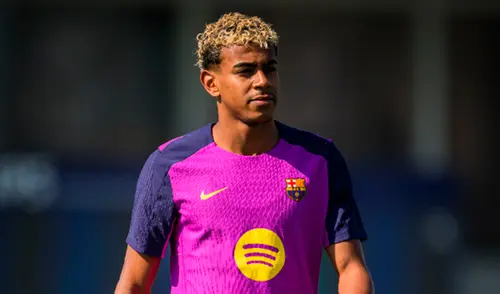 Lamine Yamal ya se había perdido cuatro partidos con su club a raíz de una pubalgia. Foto: FC Barcelona