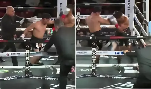 Ángel Tashiro Fierro perdió el control y agredió a su rival con una patada descalificadora en pleno combate de boxeo.