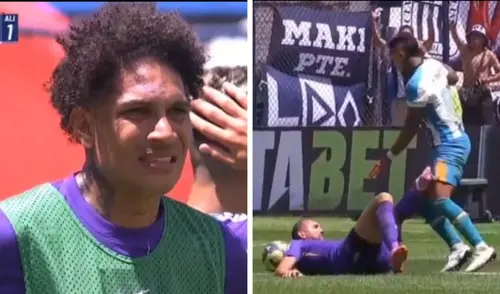 Hernán Barcos dejó a Alianza Lima con 10 hombres. Foto: composición LR/captura de L1 Max Hernán Barcos y la infantil expulsión que se ganó en Alianza Lima