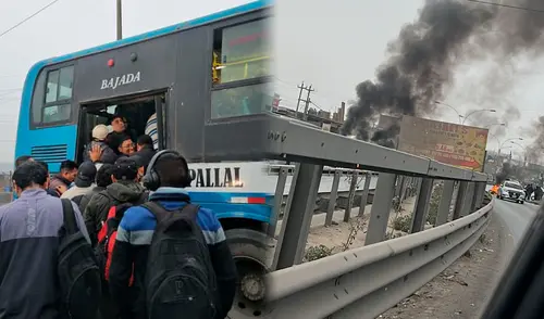 Caos en diversos puntos de Lima ante el paro de transportistas. Foto: Composición LR