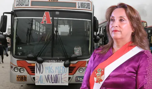 Dina Boluarte minimizó el paro de transportistas y propuso no contestar llamadas ni mensajes de extorsionadores como medida en la lucha contra la inseguridad ciudadana. Foto: Composición/LR Dina Boluarte, paro de transportistas