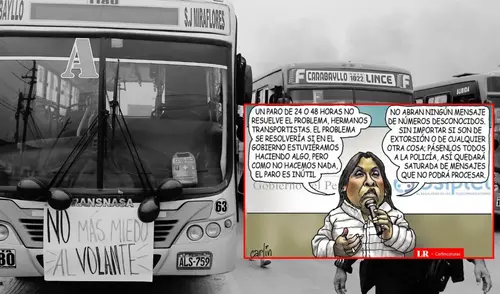 Carlincatura, Dina Boluarte, paro de transportistas