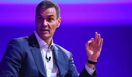 Pedro Sánchez envió este mensaje en su cuenta de X. Foto: AFP