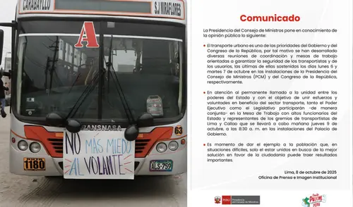 Reunión se llevará a cabo después del paro de transportistas debido a las extorsiones. Foto: Composición/LR Paro de transportistas