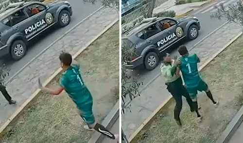 La PNP capturo a un futbolista de 18 años que contaba con requisitoria durante partido. Foto: composición LR/difusión