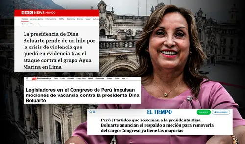Medios internacionales informan sobre moción de vacancia contra Dina Boluarte en Perú