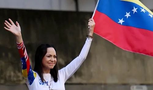 María Corina Machado afirmó estar "en shock" al enterarse del reconocimiento. Foto: AFP