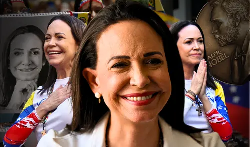 María Corina Machado, galardonada con el Nobel de la Paz 2025 por su lucha democrática.
