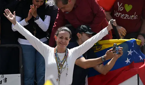 María Corina Machado no pudo participar en las elecciones presidenciales del 2024. María Corina Machado no pudo participar en las elecciones presidenciales del 2024. Foto: AFP