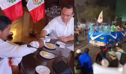 Alcalde de Pataz tomándose un café con José Jerí Alcalde de Pataz tomándose un café con José Jerí