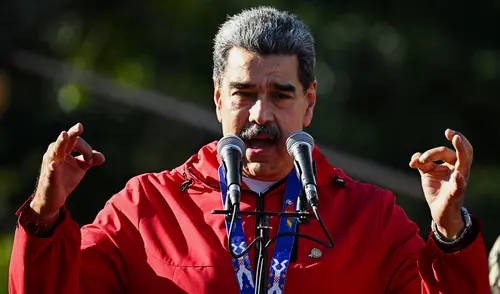 Nicolás Maduro brindó estas declaraciones durante un evento por el 'Día de la Resistencia Indígena'. Foto: AFP