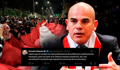 Ernesto Álvarez, primer ministro de José Jerí, criminalizaba marcha de la Generación Z