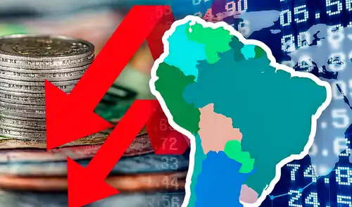 Venezuela continua liderado con una crisis económica prolongada, según Bloomberg. Foto: Composición LR Los 3 países de América Latina con el peor crecimiento económico en este 2025, según pronóstico del FMI