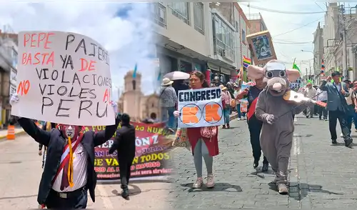 Ciudadanos de diferentes regiones participaron de la Marcha Nacional del 15 de octubre. Foto: Composición LR Ciudadanos de diferentes regiones participaron de la Marcha Nacional del 15 de octubre. Foto: Composición LR