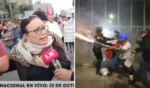 Haydeé Cáceres se hizo presente en la marcha nacional contra el gobierno. Foto: Composición LR/YouTube/Instagram. Haydeé Cáceres se hizo presente en la marcha nacional contra el gobierno.