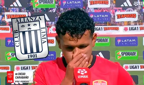 Jugador de Sport Huancayo se quiebra en vivo por no poder regarle un triunfo a su abuela ante Alianza Lima