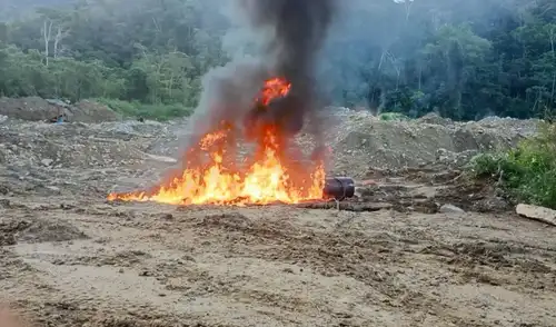 Golpe al narcotráfico y a la minería ilegal en el distrito de La Morada. Foto: Inforegion