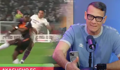 Anderson Santamaría fue titular en el triunfo de Universitario ante Ayacucho FC. Foto: composición LR/GOLPERÚ/Denganche Diego Penny indignado tras ver patada de Santamaría a Lucumí en triunfo de Universitario