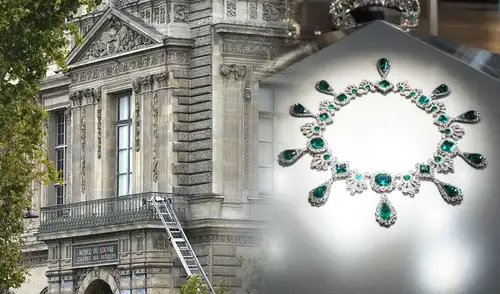 Fiscalía de París confirma que el robo en el Louvre alcanzó un valor de 88 millones de euros por nueve joyas de la corona francesa. Foto: composición LR/AFP Joyas robadas del museo Louvre valen más de US$100 millones: Fiscalía de París indaga posible apoyo interno