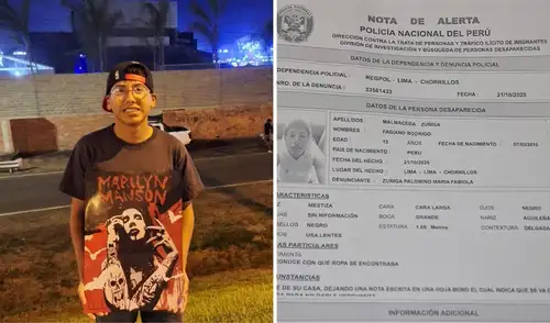 Familia busca a Fabiano Rodrigo Malmaceda, fue visto por última vez en Chorrillos.