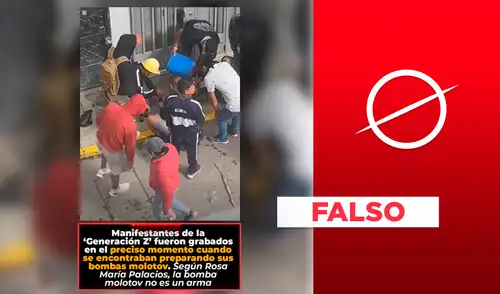 Video de manifestantes preparando bombas molotov no son de la protesta de la "Generación Z” del 15 de octubre