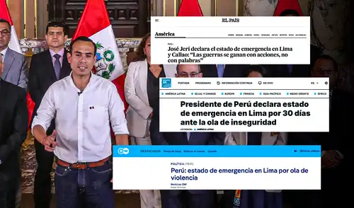 José Jerí, información internacional. Foto: Composición LR Perú declara estado de emergencia en Lima y Callao ante la ola de violencia