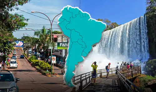 Esta ciudad de América Latina destaca por su ubicación fronteriza y por albergar una de las maravillas naturales del mundo.