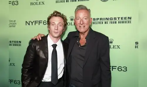 Jeremy Allen White y Bruce Springsteen. Jeremy Allen White y Bruce Springsteen.