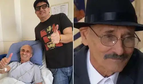 Gustavo Bueno recibió visita de su colega David Almandoz en centro de rehabilitación.