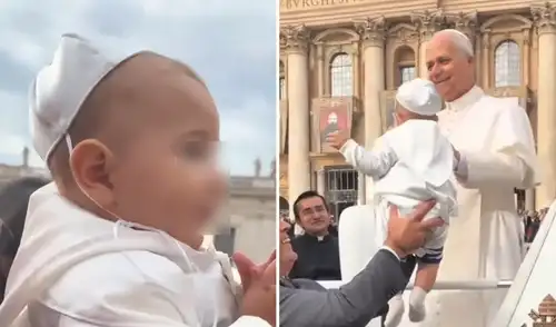 Emotivo momento: Bebé recibe la bendición del Papa León XIV en video viral de TikTok